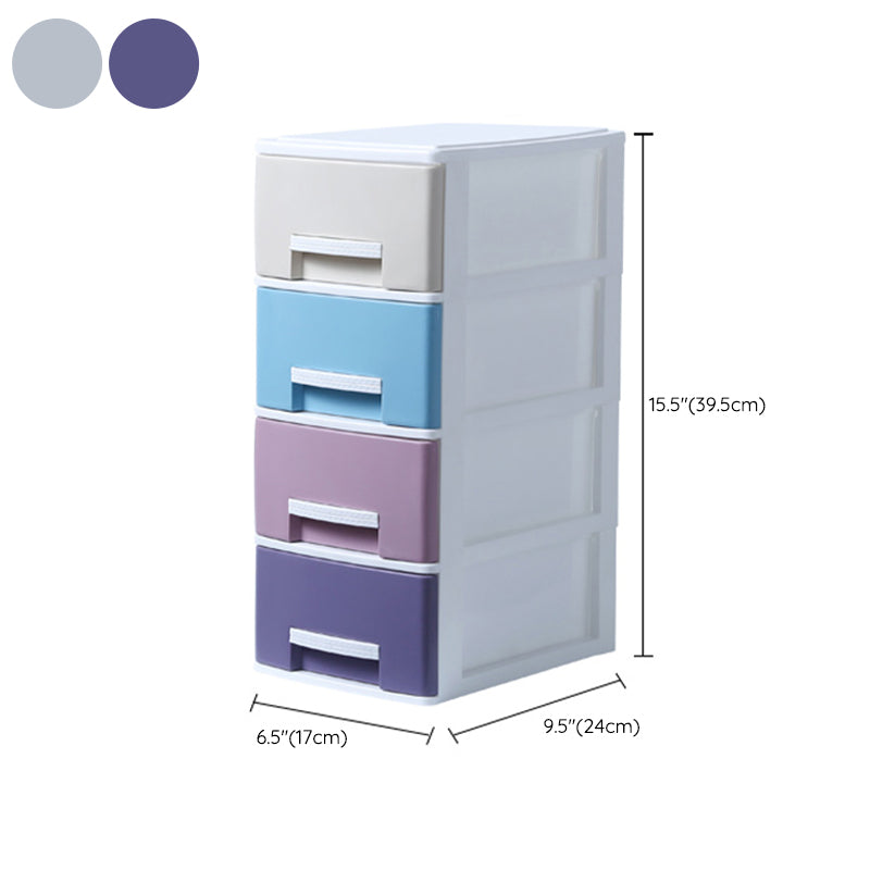 Modern Filing Cabinet Plastic Vertical File Cabinet with Drawers for Home Office