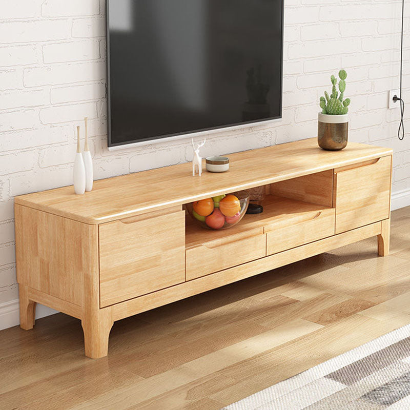 Scandinavian TV Console Solid Wood TV Media Console for Living Room