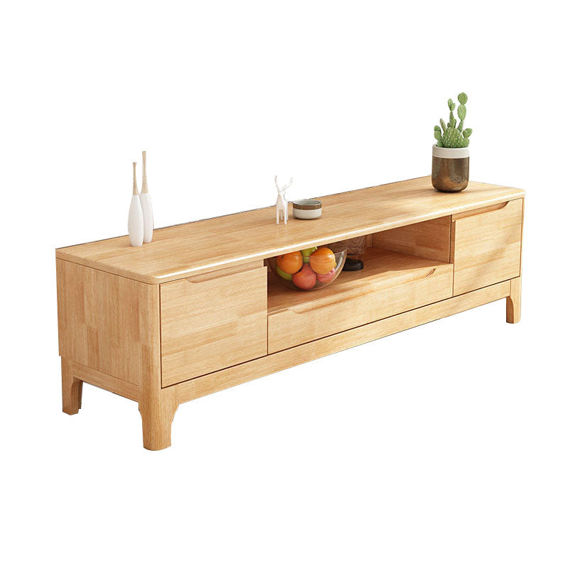 Scandinavian TV Console Solid Wood TV Media Console for Living Room