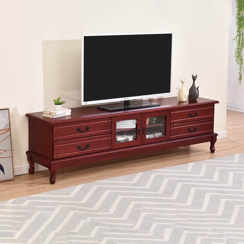 Traditional TV Console Wooden TV Media Console with 4 Drawers