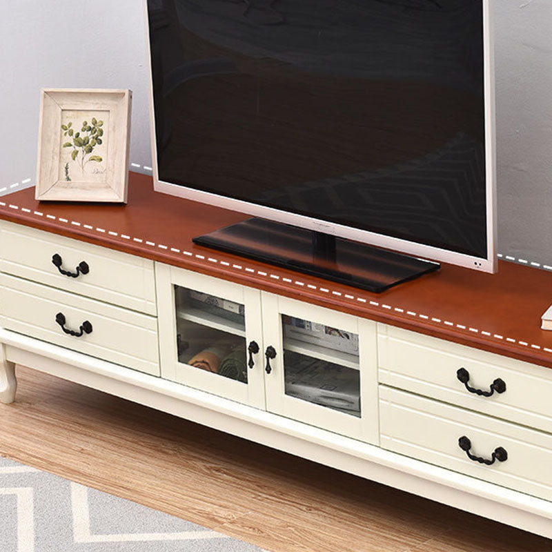 Traditional TV Console Wooden TV Media Console with 4 Drawers