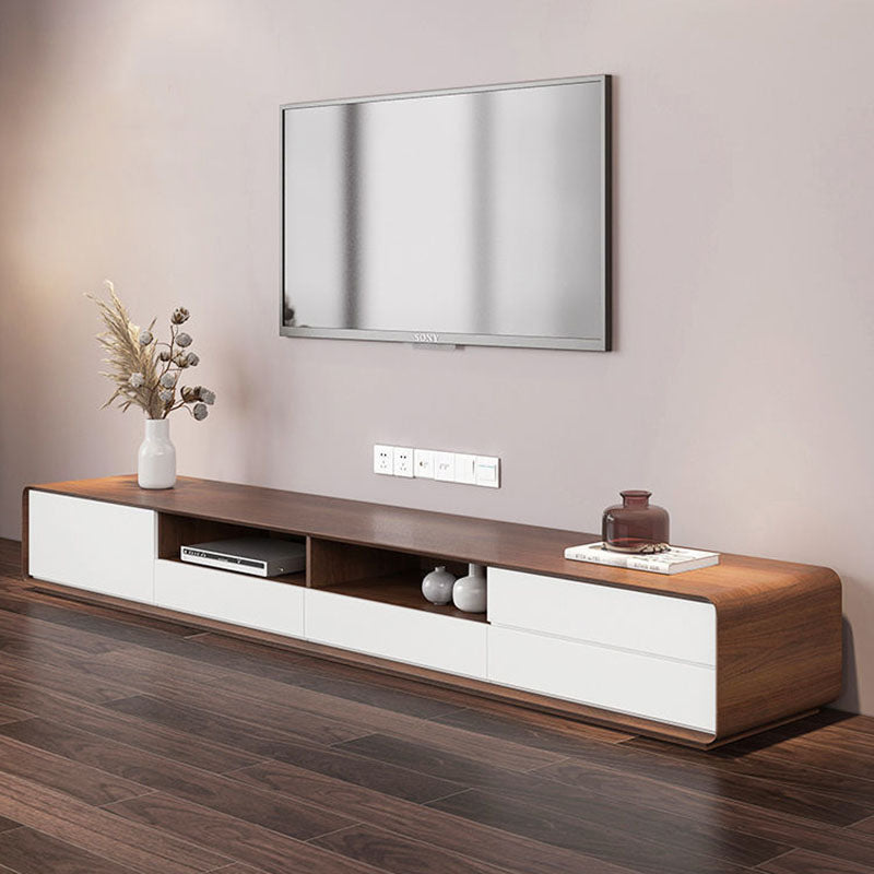 Scandinavian TV Console Wooden TV Media Console with Drawers