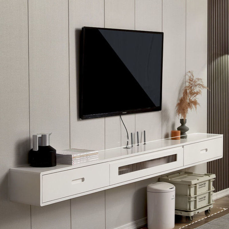 Contemporary TV Console Solid Wood TV Media Console with Drawers