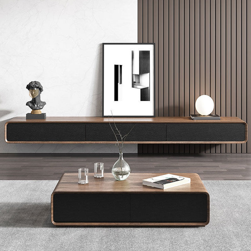 Contemporary TV Console Solid Wood TV Media Console for Living Room