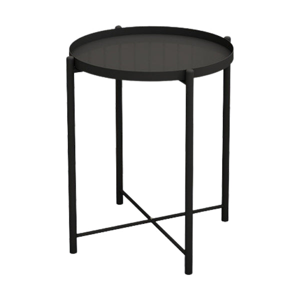 Contemporary Accent Table Nightstand Antique Finish Metal Nightstand