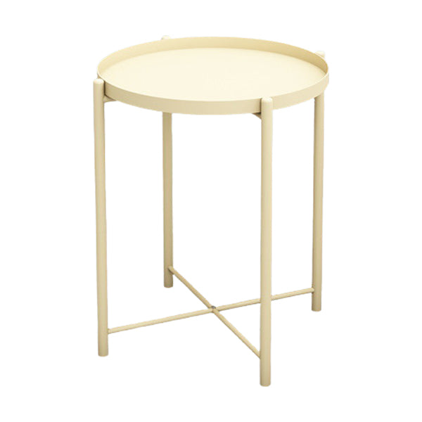 Contemporary Accent Table Nightstand Antique Finish Metal Nightstand