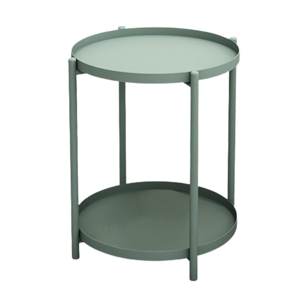 Contemporary Accent Table Nightstand Antique Finish Metal Nightstand