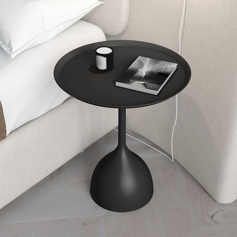 Metal Accent Table Nightstand Contemporary Bedside Cabinet for Bedroom