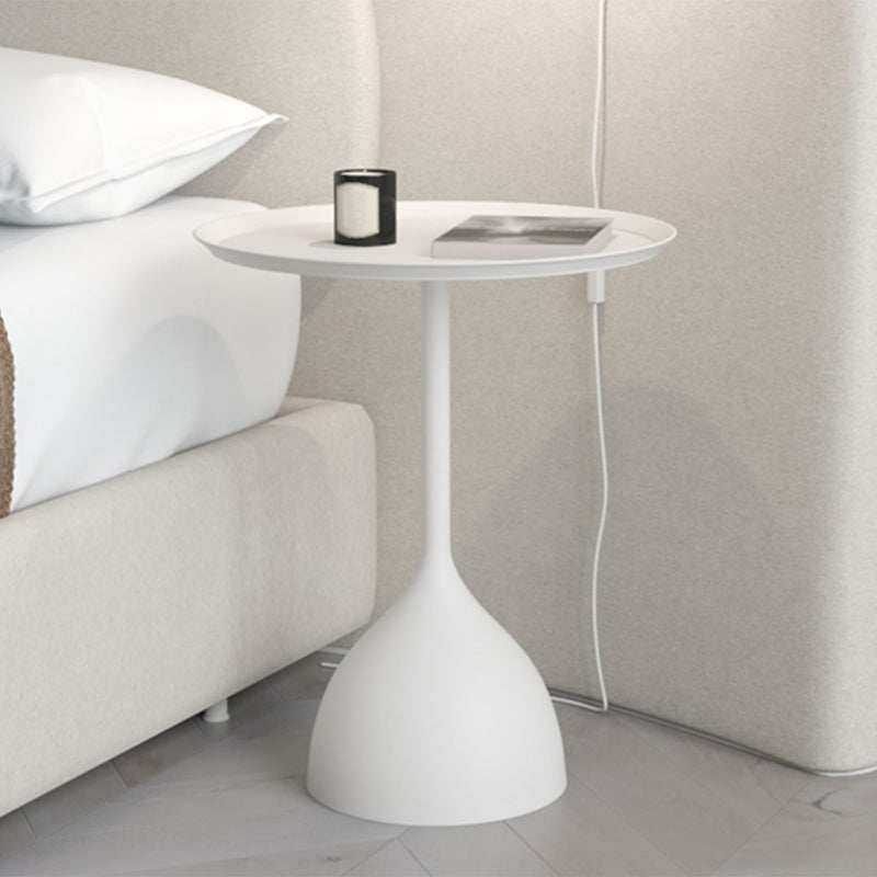 Metal Accent Table Nightstand Contemporary Bedside Cabinet for Bedroom