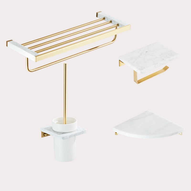 Modern White Bathroom Accessory As Individual Or As a Set in Marble