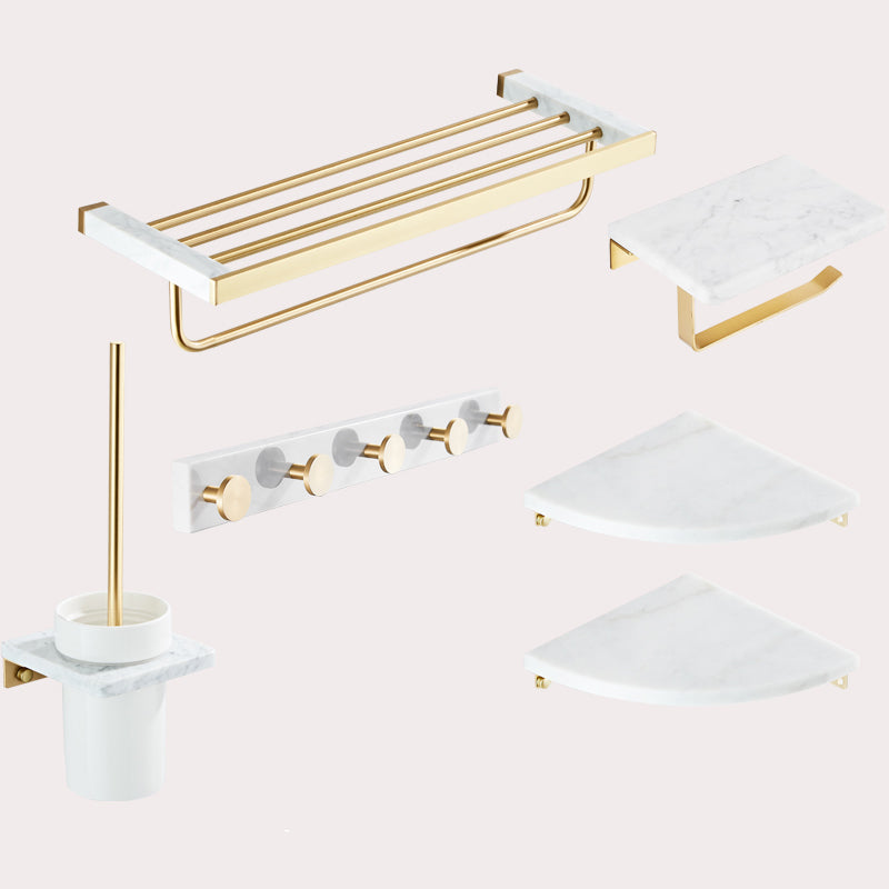 Modern White Bathroom Accessory As Individual Or As a Set in Marble