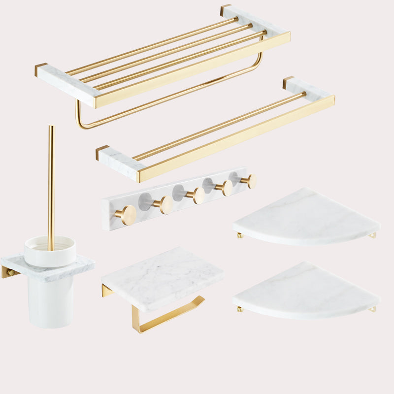 Modern White Bathroom Accessory As Individual Or As a Set in Marble