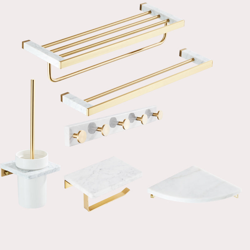 Modern White Bathroom Accessory As Individual Or As a Set in Marble