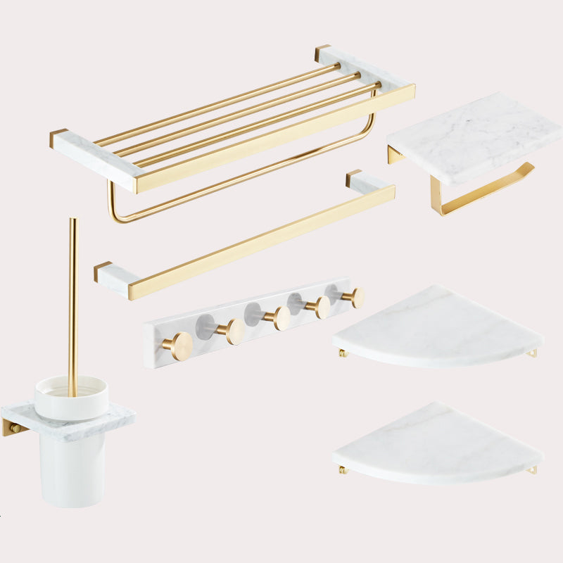 Modern White Bathroom Accessory As Individual Or As a Set in Marble