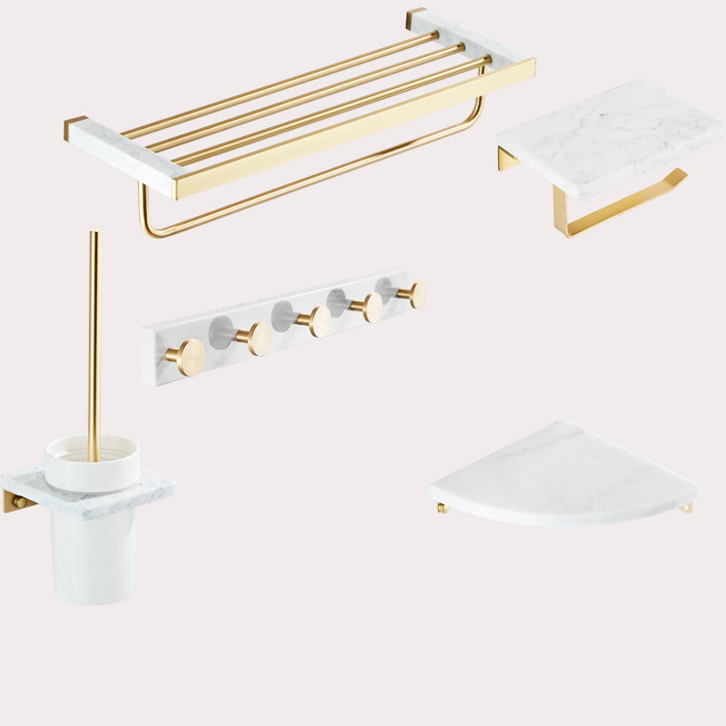 Modern White Bathroom Accessory As Individual Or As a Set in Marble