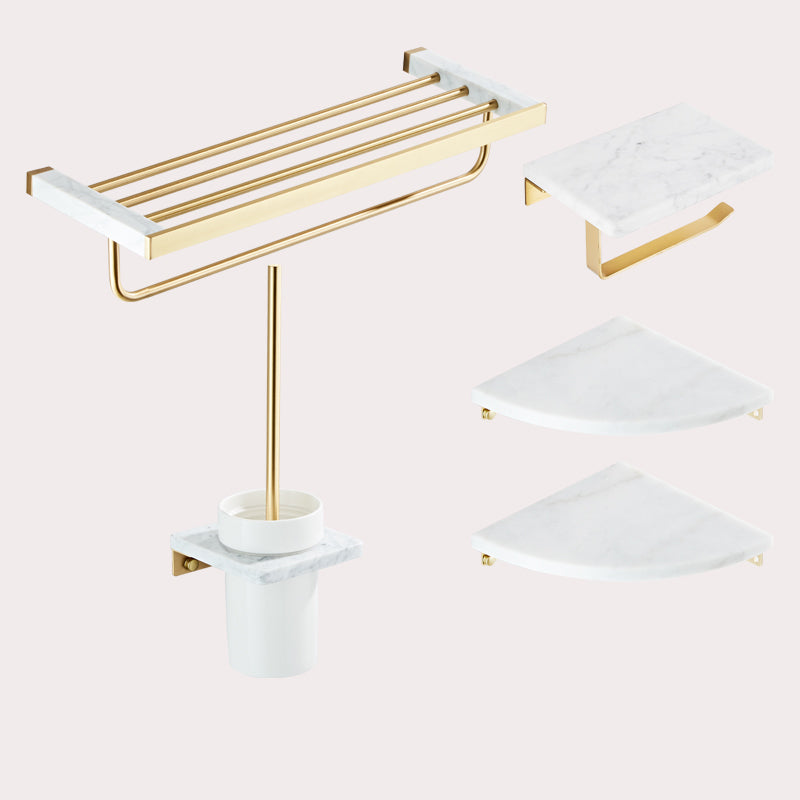 Modern White Bathroom Accessory As Individual Or As a Set in Marble