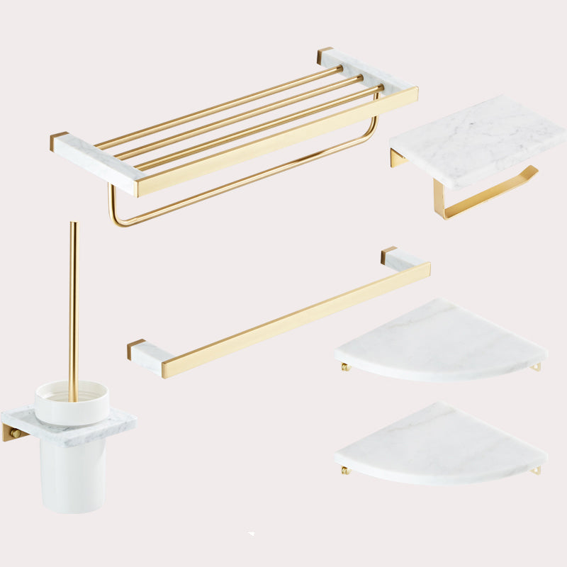 Modern White Bathroom Accessory As Individual Or As a Set in Marble