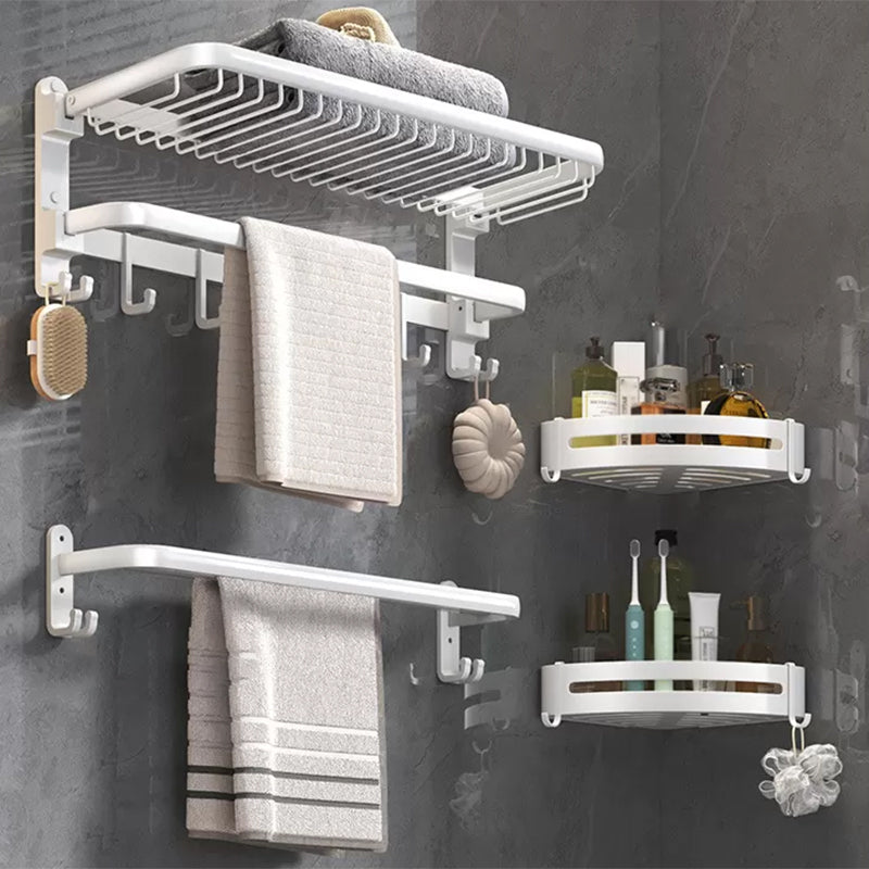 Modern Bathroom Accessory Kit White Paper Holder Bath Shelf Bath Hardware Set