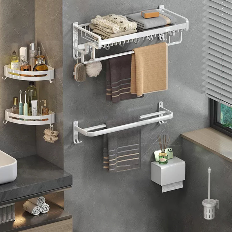 Modern Bathroom Accessory Kit White Paper Holder Bath Shelf Bath Hardware Set