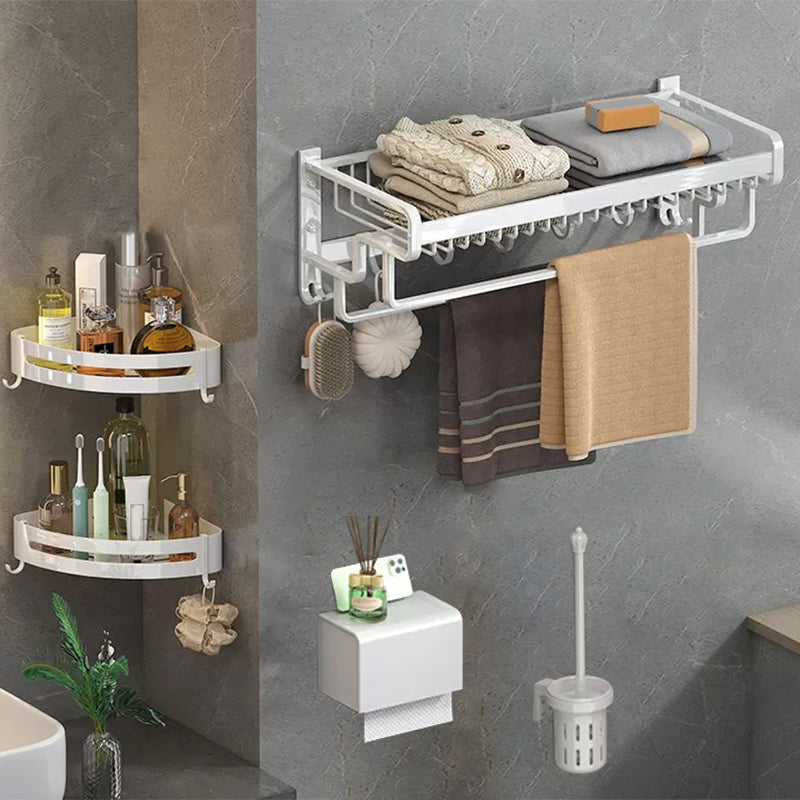 Modern Bathroom Accessory Kit White Paper Holder Bath Shelf Bath Hardware Set