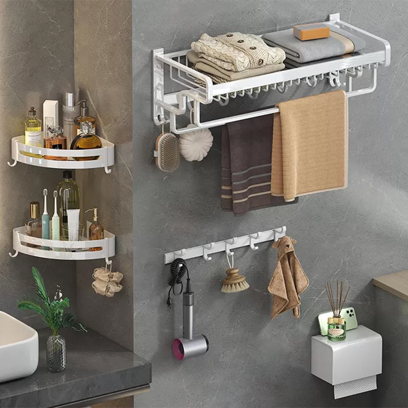 Modern Bathroom Accessory Kit White Paper Holder Bath Shelf Bath Hardware Set