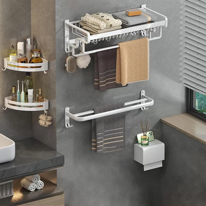 Modern Bathroom Accessory Kit White Paper Holder Bath Shelf Bath Hardware Set