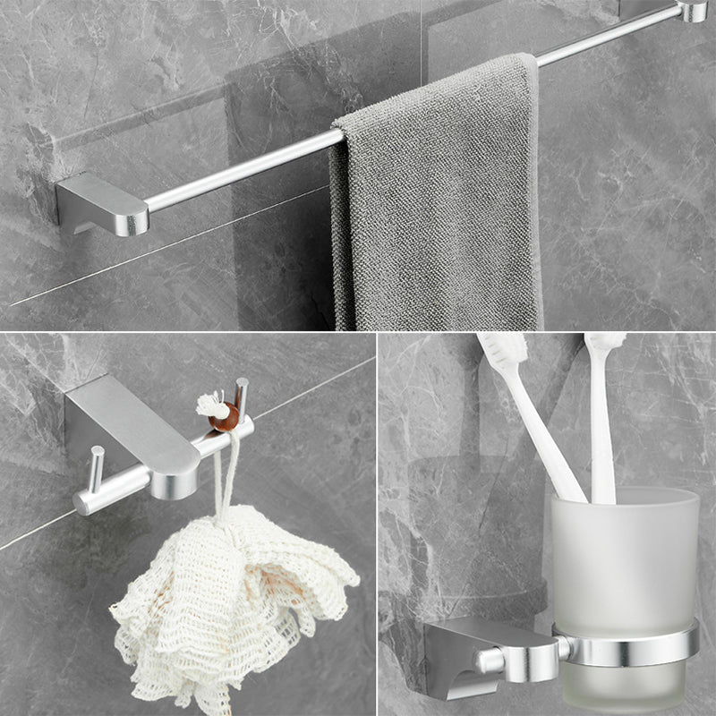 6-Piece Chrome Bathroom Accessory as Individual or as a Set with Towel Ring Bar