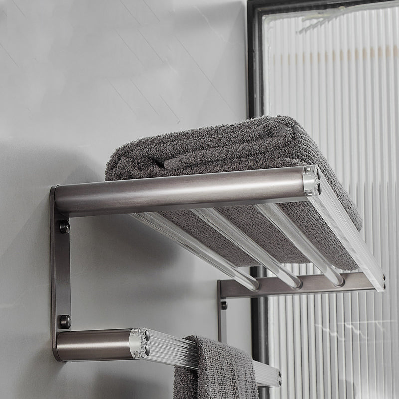 Modern Bathroom Set Grey Towel Bar Bath Shelf Bathroom Accessory Kit