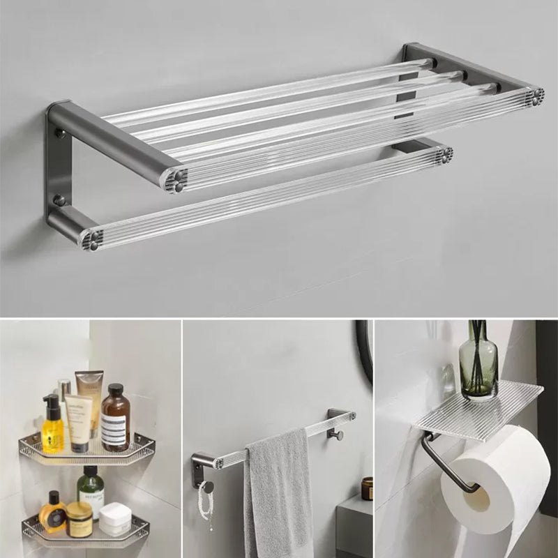 Modern Bathroom Set Grey Towel Bar Bath Shelf Bathroom Accessory Kit