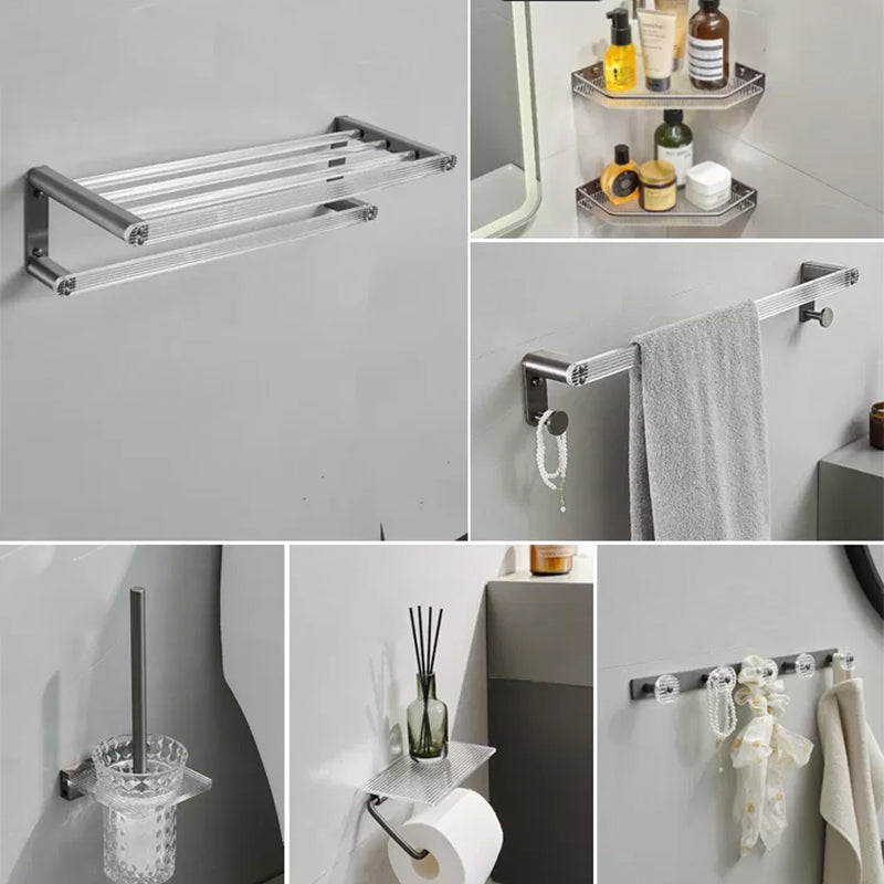 Modern Bathroom Set Grey Towel Bar Bath Shelf Bathroom Accessory Kit