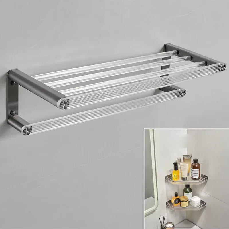 Modern Bathroom Set Grey Towel Bar Bath Shelf Bathroom Accessory Kit