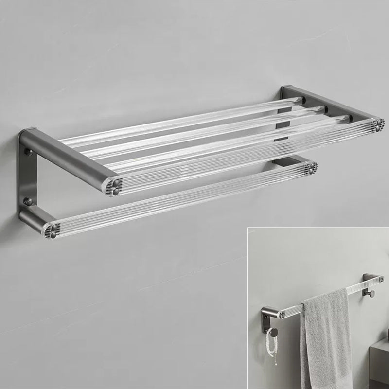 Modern Bathroom Set Grey Towel Bar Bath Shelf Bathroom Accessory Kit