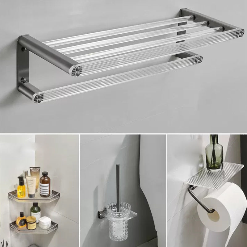 Modern Bathroom Set Grey Towel Bar Bath Shelf Bathroom Accessory Kit