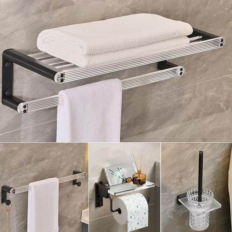 Modern Bathroom Accessory Kit Black Towel Bar Bath Shelf Bathroom Hardware Set