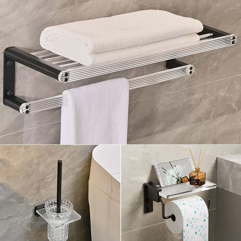 Modern Bathroom Accessory Kit Black Towel Bar Bath Shelf Bathroom Hardware Set