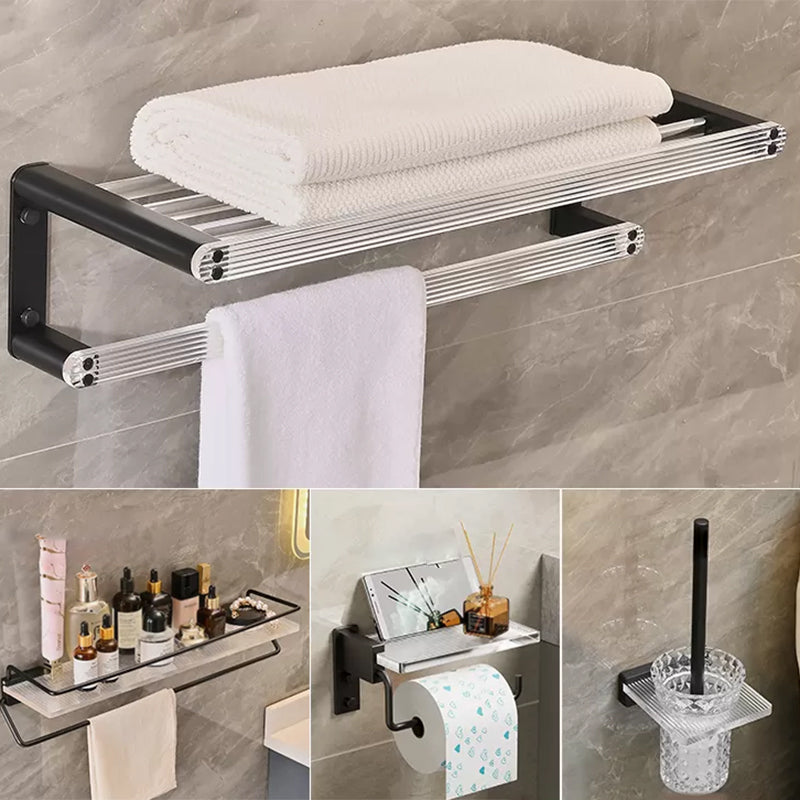 Modern Bathroom Accessory Kit Black Towel Bar Bath Shelf Bathroom Hardware Set