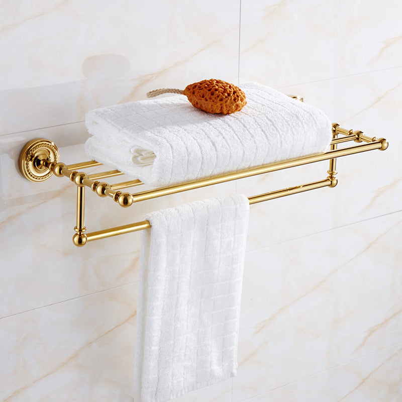 Traditional Golden Bath Hardware Set Copper Bathroom Accessory Kit