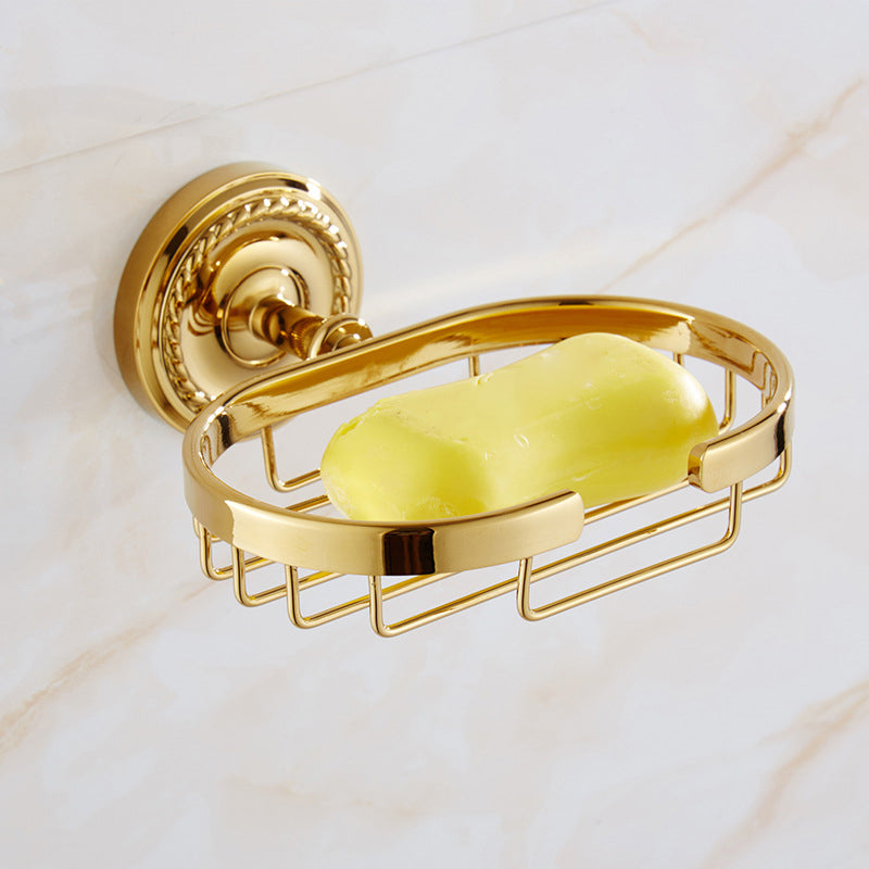 Traditional Golden Bath Hardware Set Copper Bathroom Accessory Kit