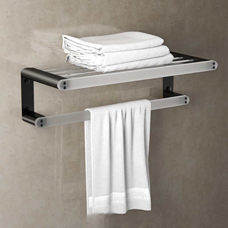 Modern Bathroom Accessory Set Bath Shelf Towel Bar Black Bath Hardware Set