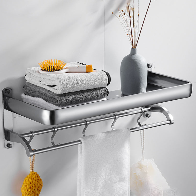 5-Piece Modern Bathroom Accessory Set with Bath Shelf/Towel Bar/Paper Holder