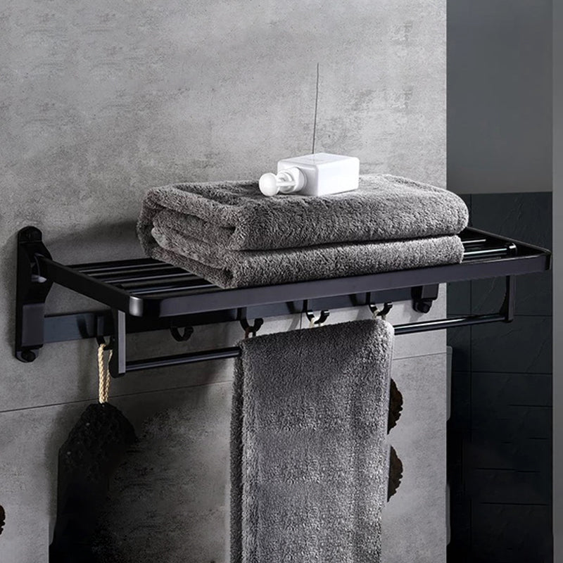 Modern 5/6-Piece Bathroom Accessory Set with Bath Shelf/Robe Hooks/Towel Bar