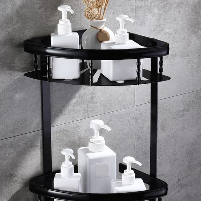 Modern 5/6-Piece Bathroom Accessory Set with Bath Shelf/Robe Hooks/Towel Bar