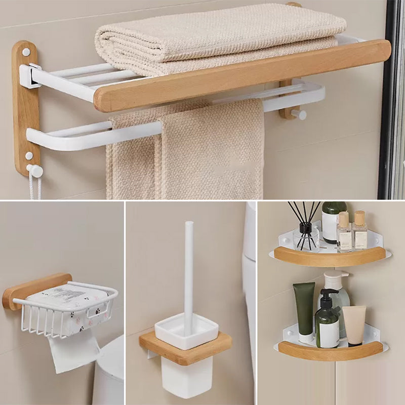 Modern Natural Bathroom Accessory As Individual Or As a Set in Solid Wood