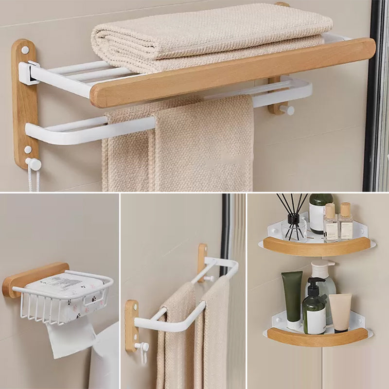 Modern Natural Bathroom Accessory As Individual Or As a Set in Solid Wood