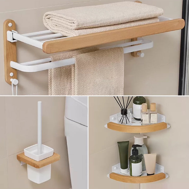 Modern Natural Bathroom Accessory As Individual Or As a Set in Solid Wood