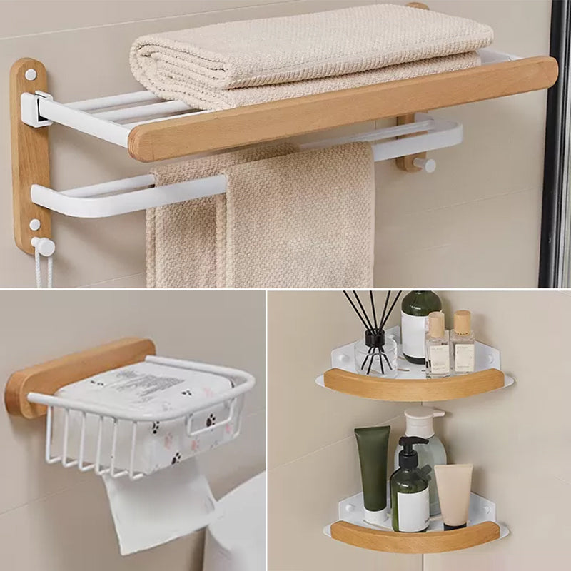 Modern Natural Bathroom Accessory As Individual Or As a Set in Solid Wood