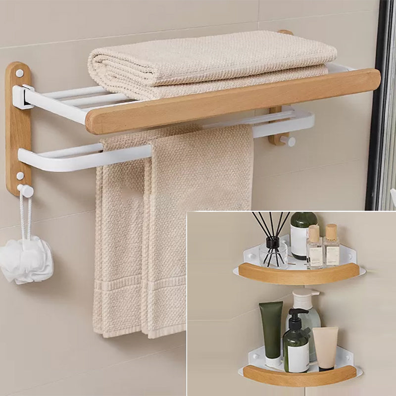 Modern Natural Bathroom Accessory As Individual Or As a Set in Solid Wood