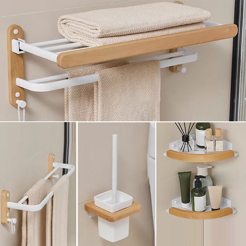 Modern Natural Bathroom Accessory As Individual Or As a Set in Solid Wood