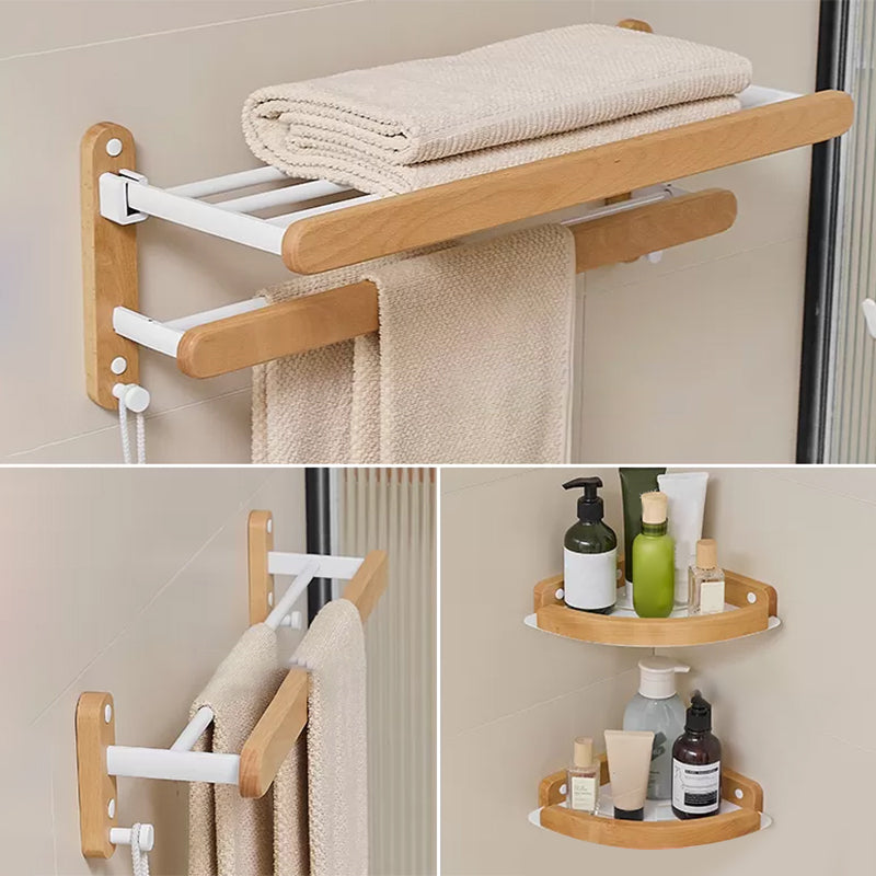 Modern Natural Bathroom Accessory As Individual Or As a Set in Solid Wood