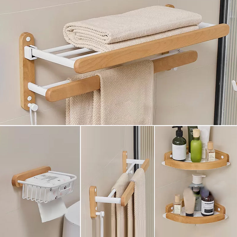 Modern Natural Bathroom Accessory As Individual Or As a Set in Solid Wood